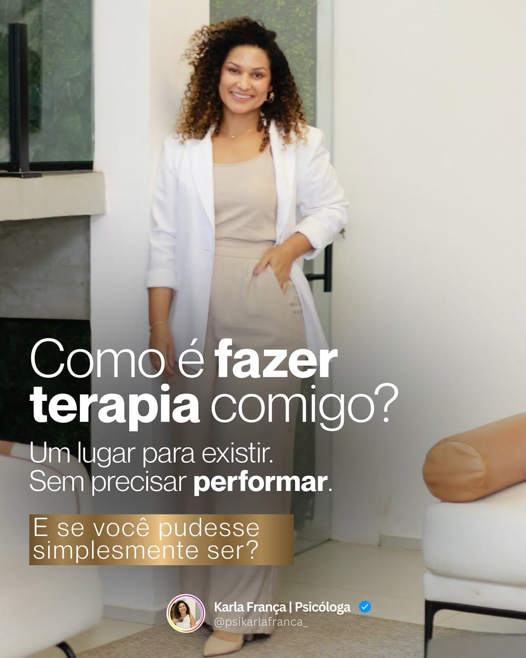 Post do Instagram: Como é fazer terapia comigo
